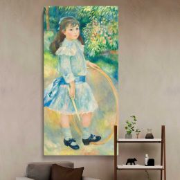 Pierre Auguste Renoirs Girl with a Hoop 1885 by Pierre Auguste Renoir Canvas Wall Art Print