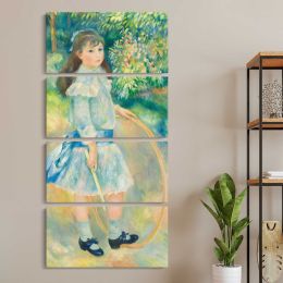 Pierre Auguste Renoirs Girl with a Hoop 1885 by Pierre Auguste Renoir Canvas Wall Art Print