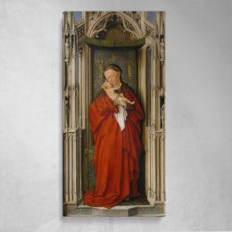 Virgin and Child in a Gothic Niche Canvas Wall Art Print