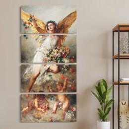 Eirene 1888 vintage angel illustration by Ludwig Knaus Canvas Wall Art Print