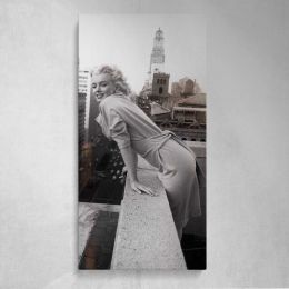 Marilyn Monroe on a New York Balcony Canvas Wall Art Print