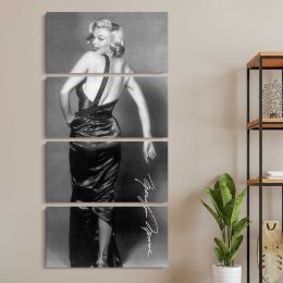 Marilyn Monroe Backless Dress Portrait Canvas Wall Art Print