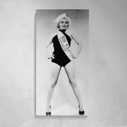 Marilyn Monroe Miss Naval Air Station Portrait Canvas Wall Art Print