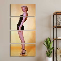 Marilyn Monroe Standing Pin Up Portrait Canvas Wall Art Print