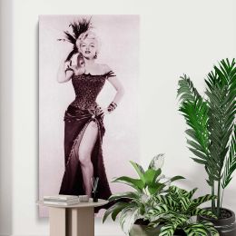 Marilyn Monroe Saloon Showgirl Portrait Canvas Wall Art Print