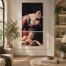 Michelangelo Merisi da Caravaggio Madonna Palafrenieri detail WGA04168 by Caravaggio Canvas Wall Art Print