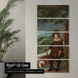 Prince Baltasar Carlos with a Dwarf by Diego Velazquez Canvas Wall Art Print