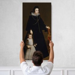 Lady Antonia de Ipenarrieta and Her Son by Diego Velazquez Canvas Wall Art Print