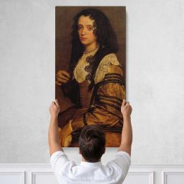 Portrait of a Young Woman by Diego Velazquez Canvas Wall Art Print