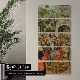 The Entry into Jerusalem by Master of the Thuison Altarpiece Canvas Wall Art Print