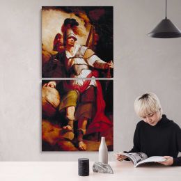 Sir Arthegal the Knight of Justice with Talus by John Hamilton Mortimer Canvas Wall Art Print