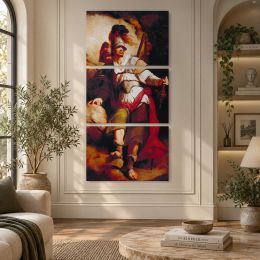 Sir Arthegal the Knight of Justice with Talus by John Hamilton Mortimer Canvas Wall Art Print