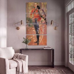 Ceremonial Officer in Red Uniform Canvas Wall Art Print