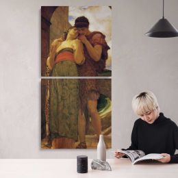 The Farewell Embrace by Frederic Leighton Canvas Wall Art Print