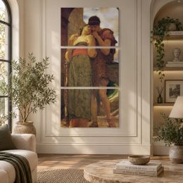 The Farewell Embrace by Frederic Leighton Canvas Wall Art Print