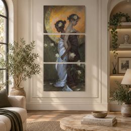 Woman in a Silver Evening Dress by Daniel Gerhartz Canvas Wall Art Print