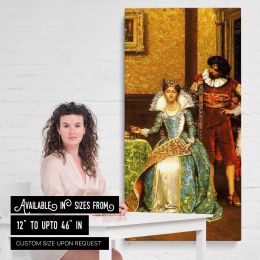 The Attentive Courtier by Adolphe Alexandre Lesrel Canvas Wall Art Print
