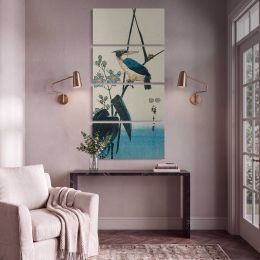 Kingfisher and Water Plantain by Utagawa Hiroshige Canvas Wall Art Print