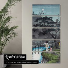 Moon at Sekiguchi 1936 by Hiroaki Takahashi Canvas Wall Art Print