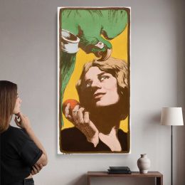 La Femme au Perroquet 1898 by Angelo Jank Canvas Wall Art Print