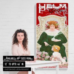 Helm Cocoa 1899 by Henri Privat Livemont Canvas Wall Art Print