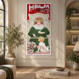 Helm Cocoa 1899 by Henri Privat Livemont Canvas Wall Art Print