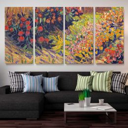 Colourful Flower Garden Art Remix Wall Art Print