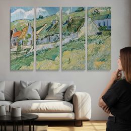 Cottages by Vincent Van Gogh Canvas Wall Art Print