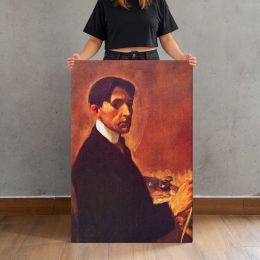 Artist Holding a Palette by John Sloan Canvas Print
