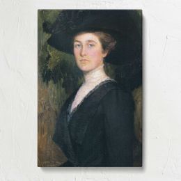 Woman in a Black Hat by Lilla Cabot Perry Canvas Print
