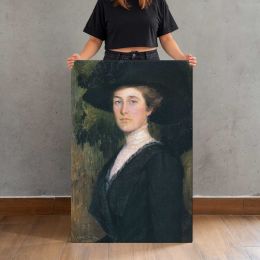Woman in a Black Hat by Lilla Cabot Perry Canvas Print