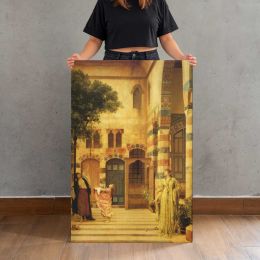 Courtyard with Ornate Columns by Frederic Leighton Canvas Print