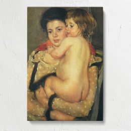 Mother Embracing a Child by Mary Cassatt Canvas Print