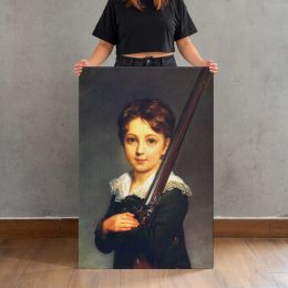 Young Girl in a Dark Dress Canvas Print