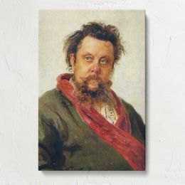 Bearded Man with a Red Scarf Canvas Print