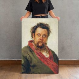 Bearded Man with a Red Scarf Canvas Print