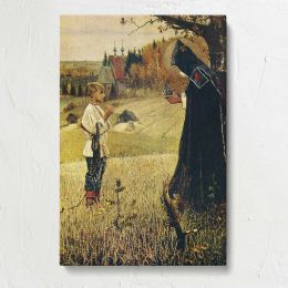 Woman and Child in a Summer Meadow Canvas Print