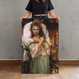 Woman in a White Lace Veil by Daniel Gerhartz Canvas Print