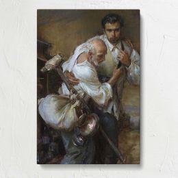 Men Tending a Wounded Figure by Daniel Gerhartz Canvas Print
