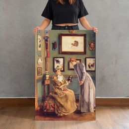 A Femme a la poupee japonaise by Alfred Stevens Canvas Print