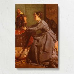 L-Inde A Paris-Le Bibelot Exotique by Alfred Stevens Canvas Print