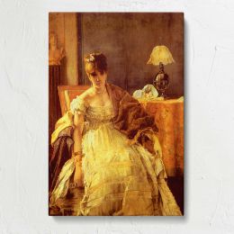 Lovelorn by Alfred Stevens Canvas Print