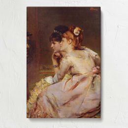 The Japanese Mask aka Intrigue by Alfred Stevens Canvas Print