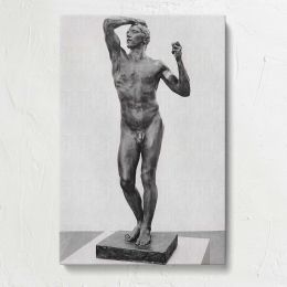 The age of bronze BW by Auguste Rodin Canvas Print
