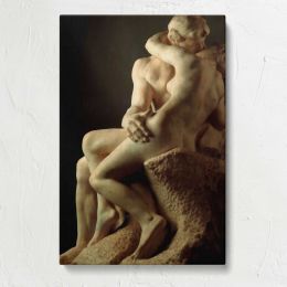 Embracing Sculpture Figures by Auguste Rodin Canvas Print