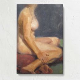 Seated Figure Study by Aaron Coberly Canvas Print