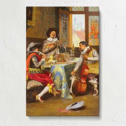 The Musical Trio by Adolphe Alexandre Lesrel Canvas Print