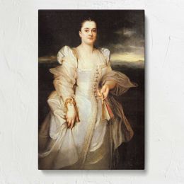 Portrait Of A Woman by Adolphe Monticelli Canvas Print