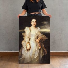 Portrait Of A Woman by Adolphe Monticelli Canvas Print