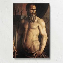 Portrait of Andrea Doria as Neptune by Agnolo Bronzino Canvas Print